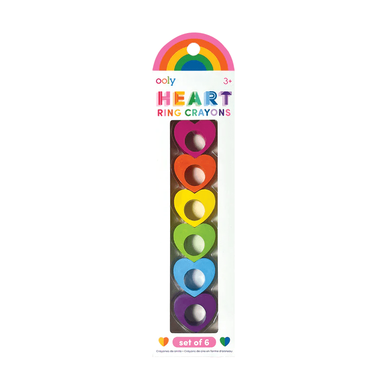 Creioane colorate Inele de inima - set de 6 - Ooly - Publisol.ro