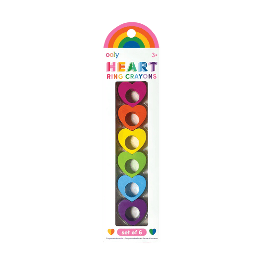 Creioane colorate Inele de inima - set de 6 - Ooly - Publisol.ro