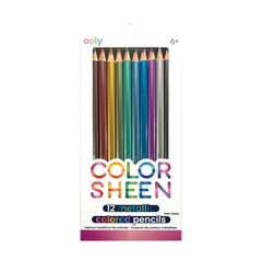 Creioane Colorate Metalice Color Sheen - Set de 12 - Ooly