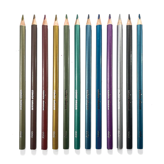 Creioane Colorate Metalice Color Sheen - Set de 12 - Ooly