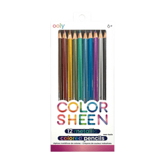 Creioane Colorate Metalice Color Sheen - Set de 12 - Ooly - Publisol.ro
