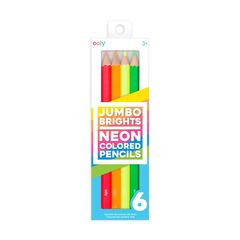 Creioane Colorate Neon Jumbo Brights - set de 6 - Ooly