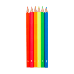 Creioane Colorate Neon Jumbo Brights - set de 6 - Ooly - Publisol.ro