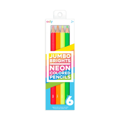 Creioane Colorate Neon Jumbo Brights - set de 6 - Ooly - Publisol.ro