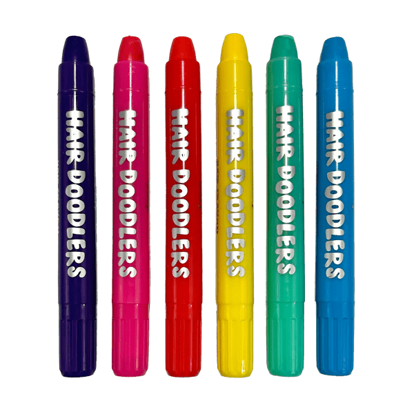Creioane colorate pentru par Hair Doodlers - set de 6 - Ooly - Publisol.ro