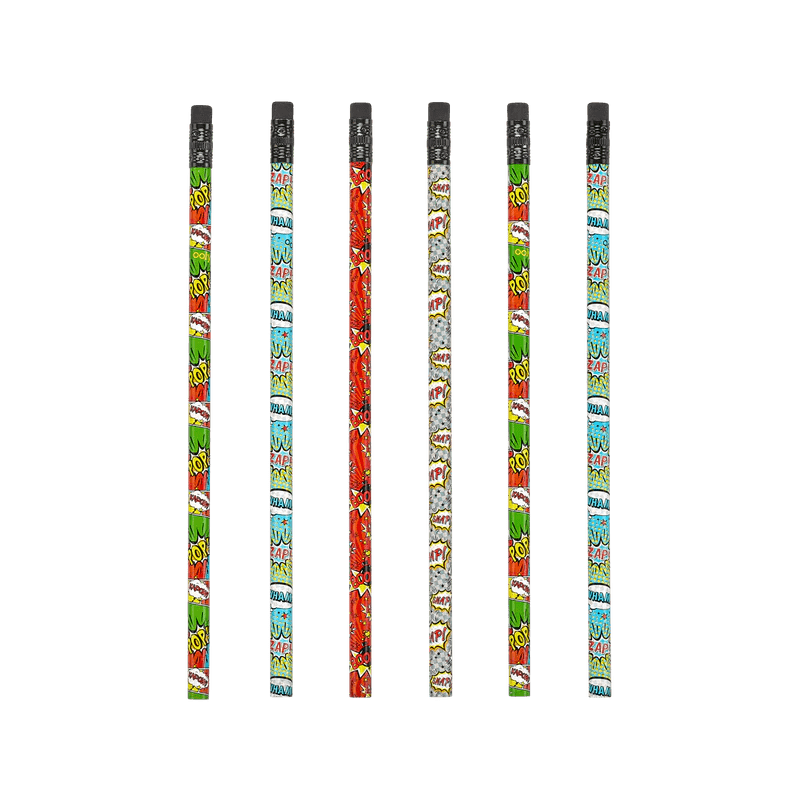 Creioane grafit HB Comic Attack - Set de 12 - Ooly - Publisol.ro