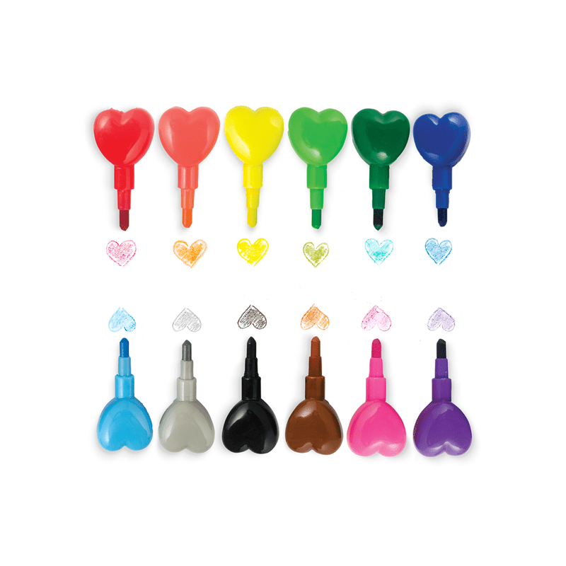 Creioane intercalate Heart to Heart - Ooly - Publisol.ro