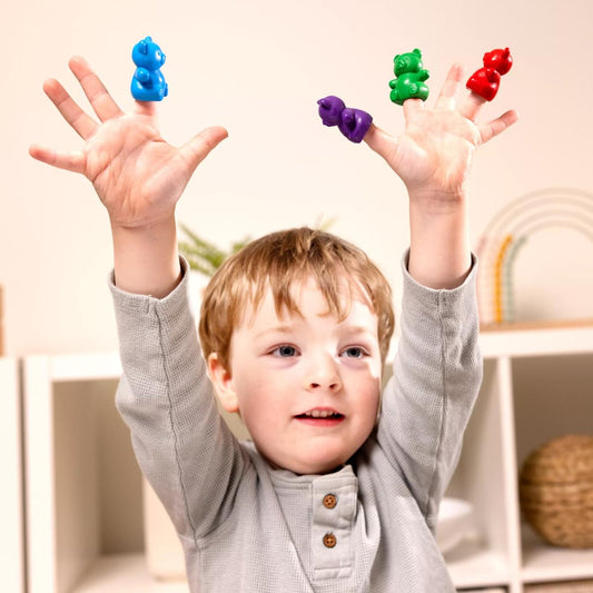 Creioane pentru degete Cuddly Cubs Bear - Set de 6 - Ooly