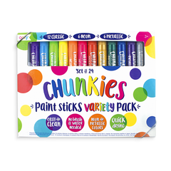 Creioane tempera solida Chunkies, 24 bucati - Ooly