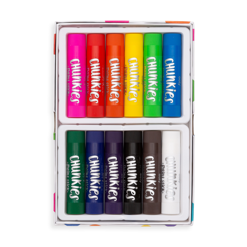 Creioane tempera solida Chunkies, 12 bucati - Ooly - Publisol.ro