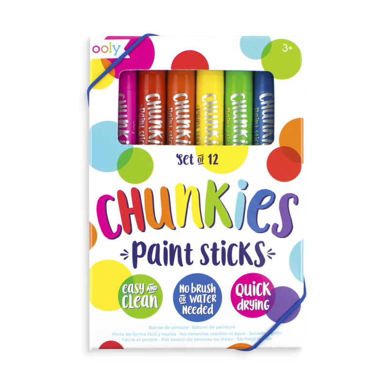 Creioane tempera solida Chunkies, 12 bucati - Ooly - Publisol.ro