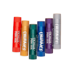 Creioane tempera solida Chunkies culori metalice, 6 bucati - Ooly