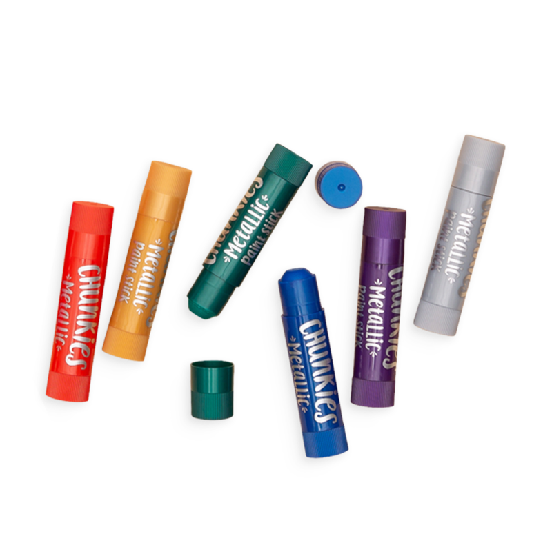 Creioane tempera solida Chunkies culori metalice, 6 bucati - Ooly - Publisol.ro