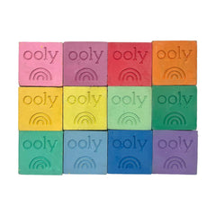 Creta lavabila Chalk-O-Rama, set de 12 cuburi, perfecta pentru desen pe asfalt - Ooly