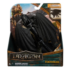 Cum sa iti dresezi dragonul, Figurina Dragon Toothless cu aripi mobile, 20 cm - Publisol.ro