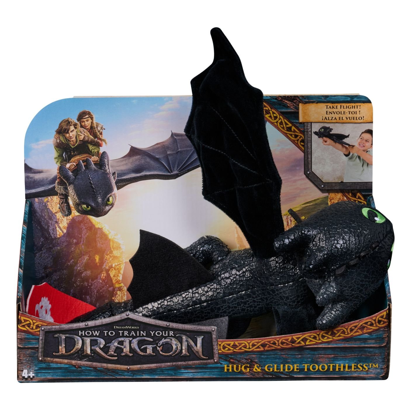 Cum sa iti dresezi dragonul, Hug si Glide, Figurina Dragon Toothless - Publisol.ro