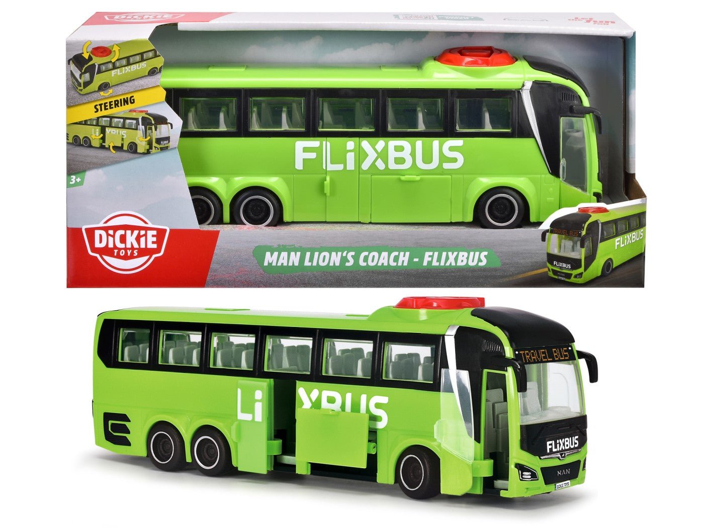 Dickie autocar Flixbus Man Lions Coach 26.5 cm - Publisol.ro