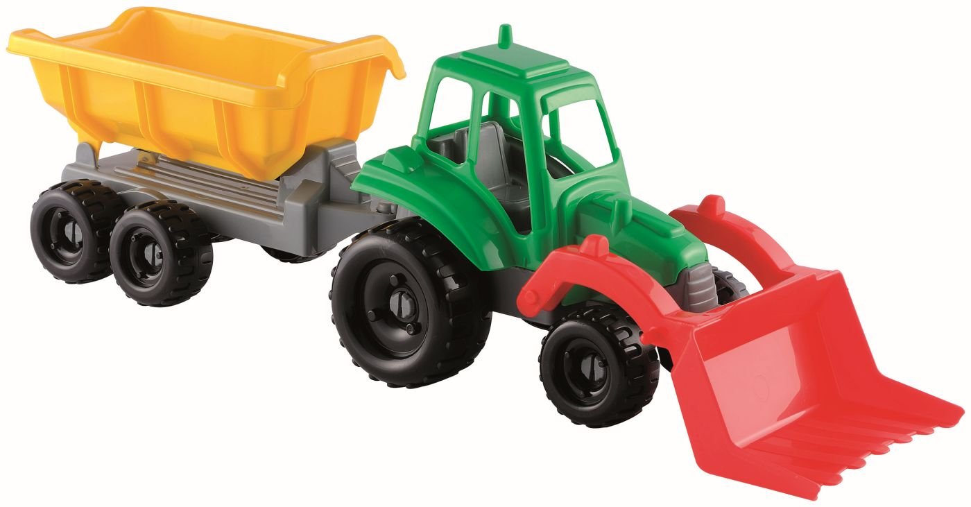 Ecoiffier jucarie tractor cu remorca 52 cm - Publisol.ro
