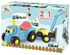 Ecoiffier set tractor ride cu remorca si cositoare - Publisol.ro
