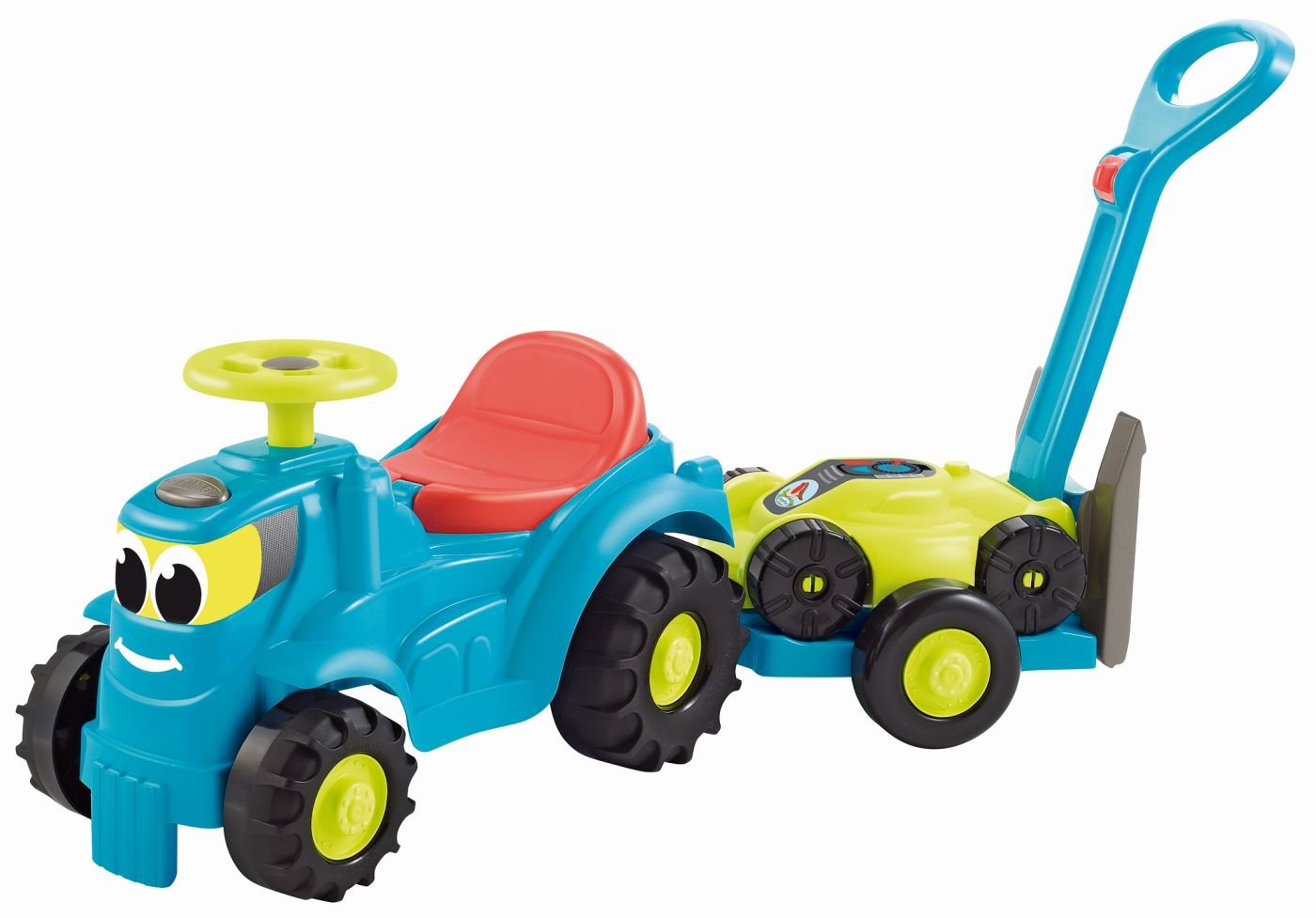 Ecoiffier set tractor ride cu remorca si cositoare - Publisol.ro