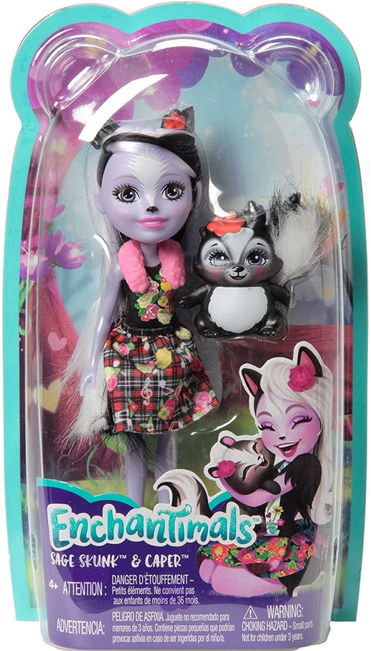 Enchantimals papusi cu animalute sage skunk si caper, Mattel - Publisol.ro