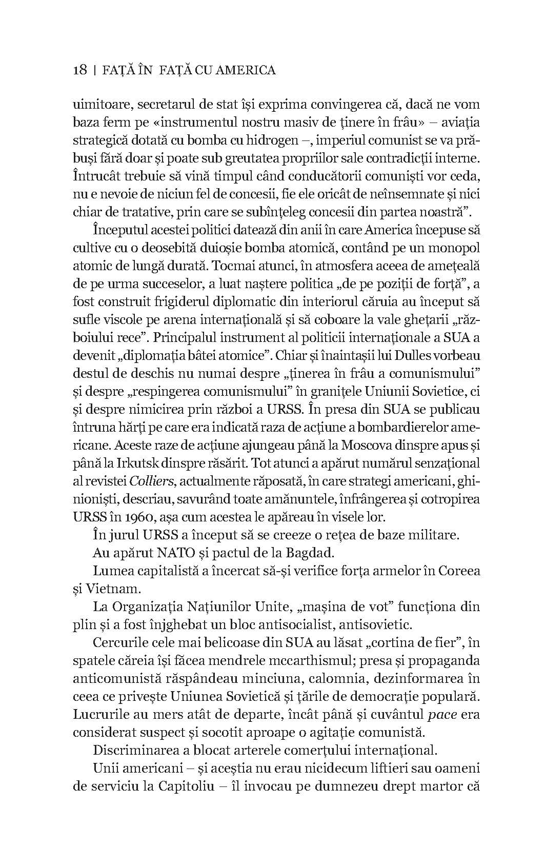 Fața în fața cu America - Editura Publisol - Publisol.ro