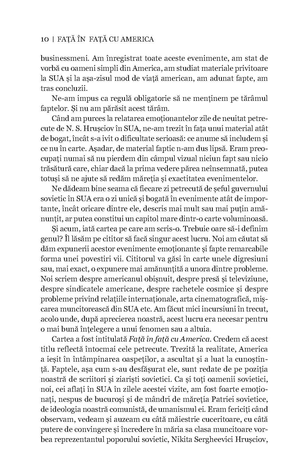 Fața în fața cu America - Editura Publisol - Publisol.ro