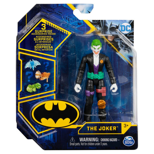 Figurina joker articulata 10cm cu 3 accesorii surpriza, Spin Master - Publisol.ro