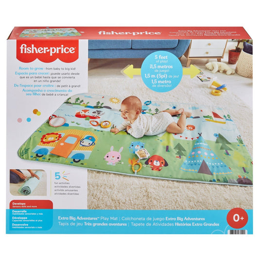 Fiser price covoras de joaca 150cm extra big adventures, Mattel - Publisol.ro
