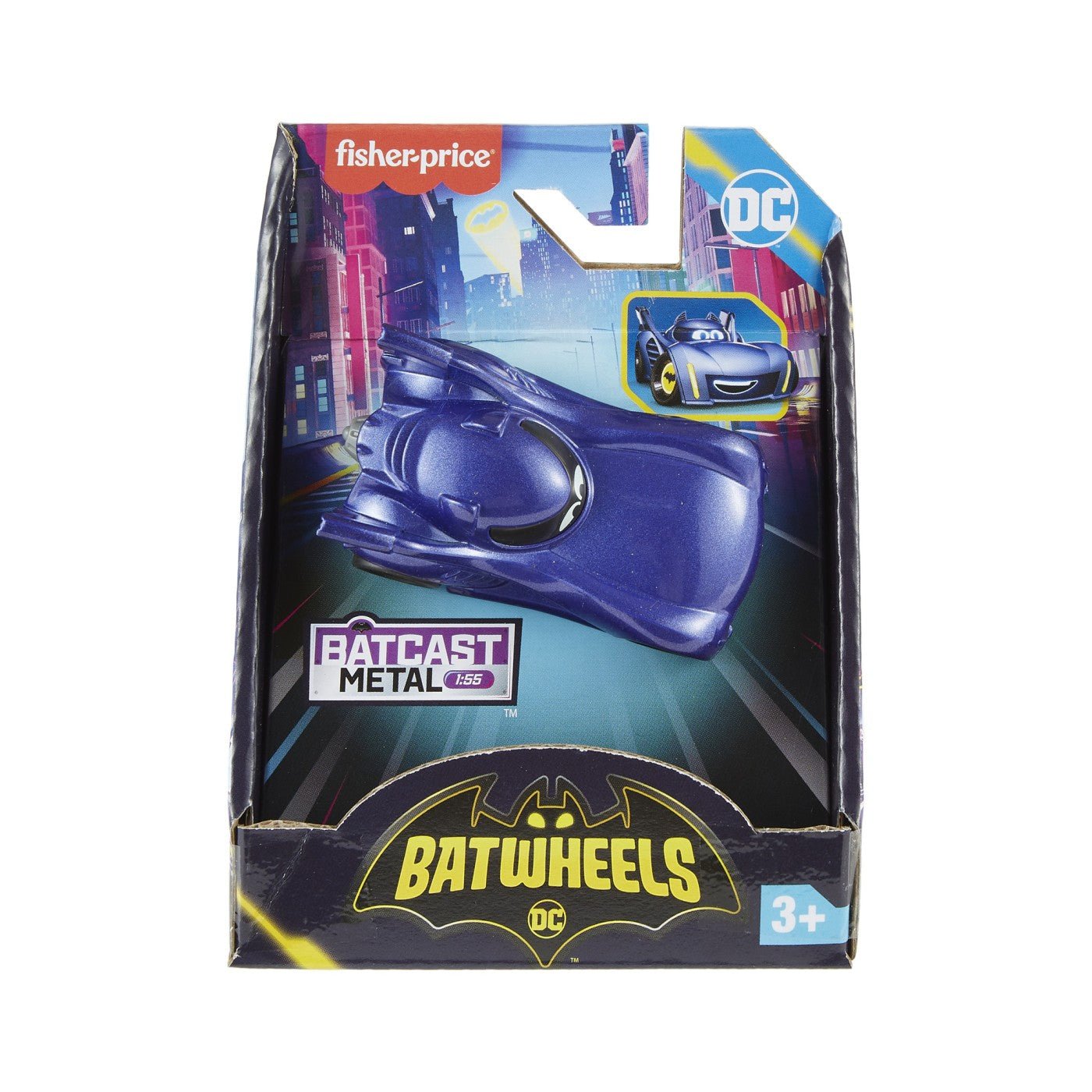Fisher price batwheels masinuta metalica Batmobile 1:55 - Publisol.ro