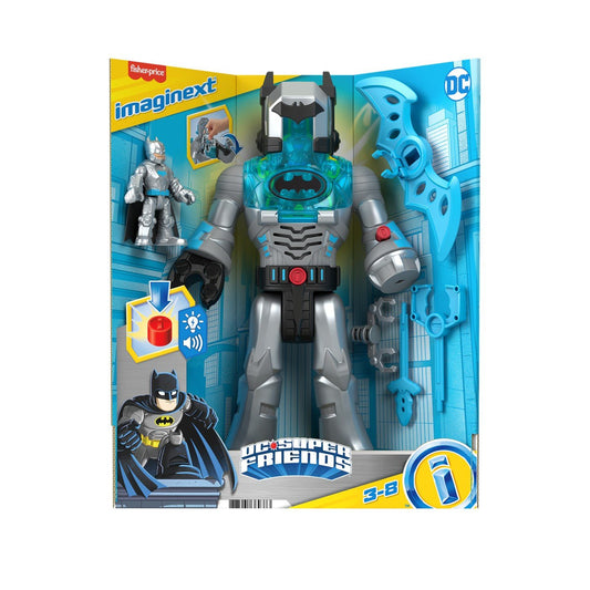 Fisher price imaginext dc super friends robot batman in costum gri 30cm, Mattel - Publisol.ro