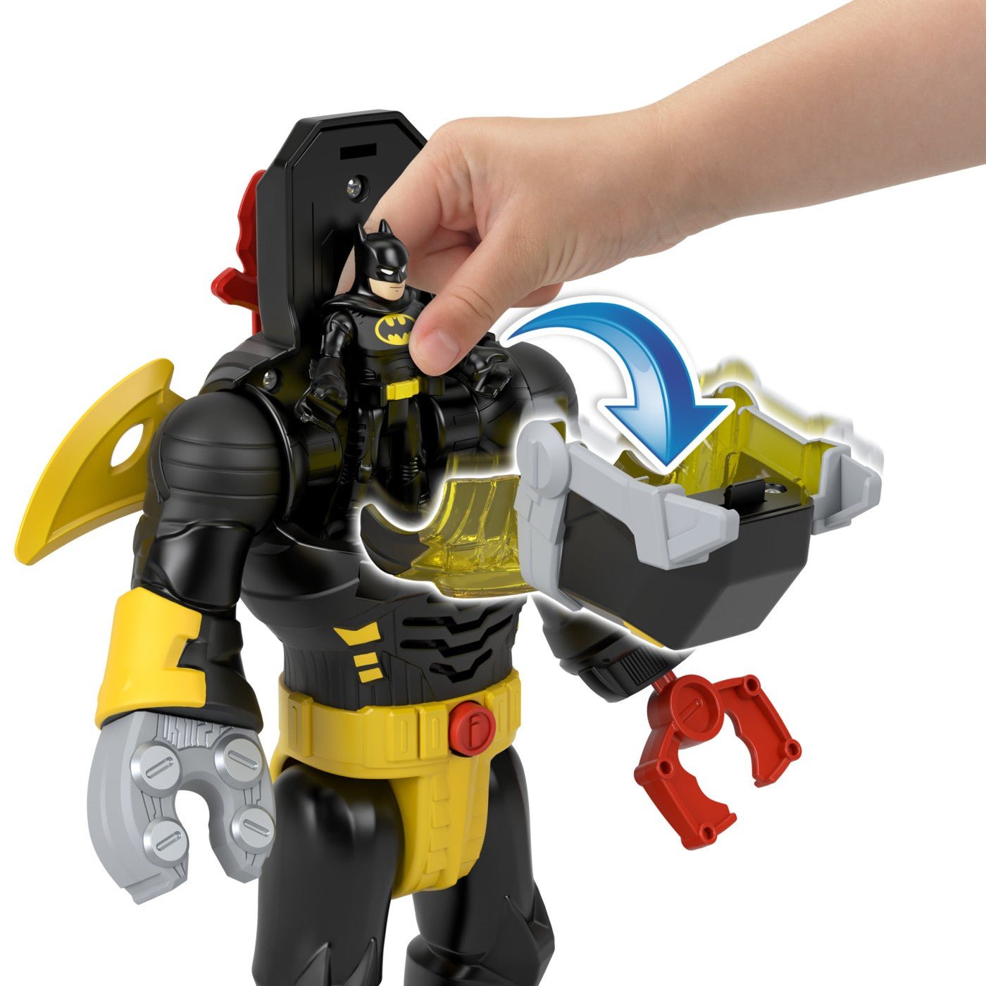 Fisher price imaginext DC super friends set figurina Batman si costum exo cu lumini si sunete - Publisol.ro
