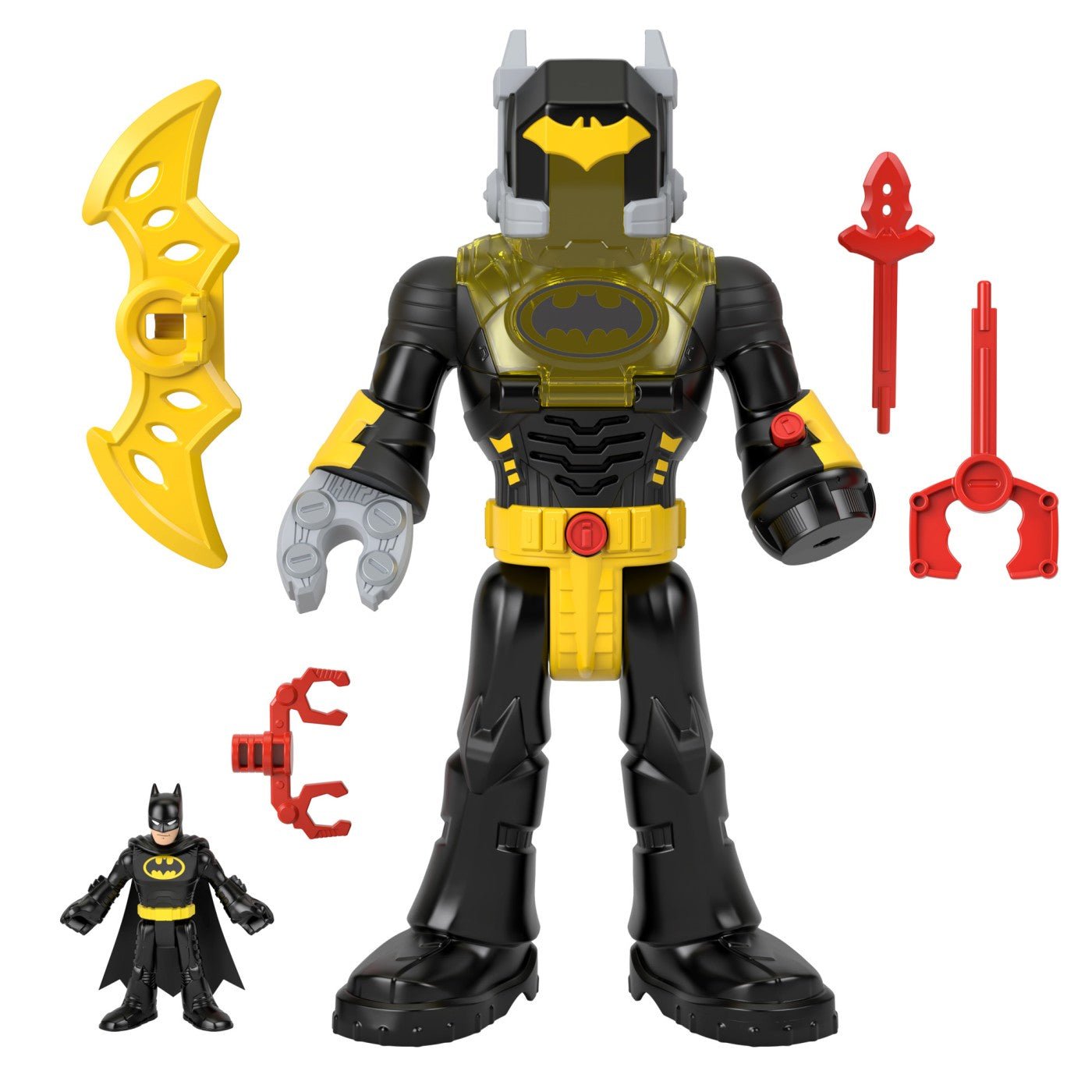 Fisher price imaginext DC super friends set figurina Batman si costum exo cu lumini si sunete - Publisol.ro