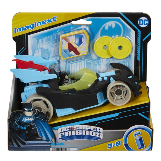 Fisher price imaginext dc super friends vehicul cu figurina batman cu costum gri, Mattel - Publisol.ro