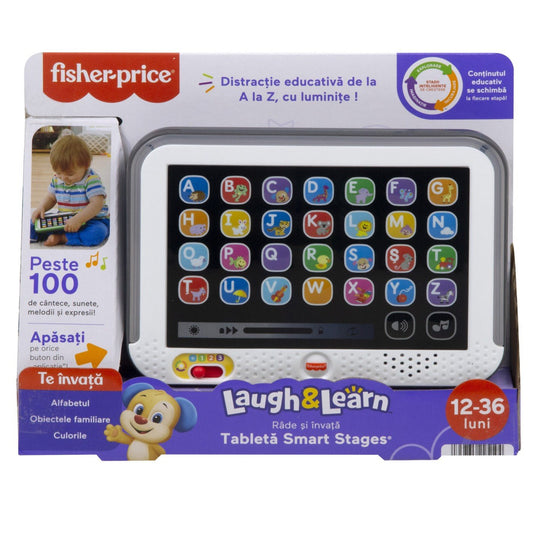 Fisher price laugh learn tableta smart cu 3 niveluri de dezvoltare limba romana , Mattel - Publisol.ro