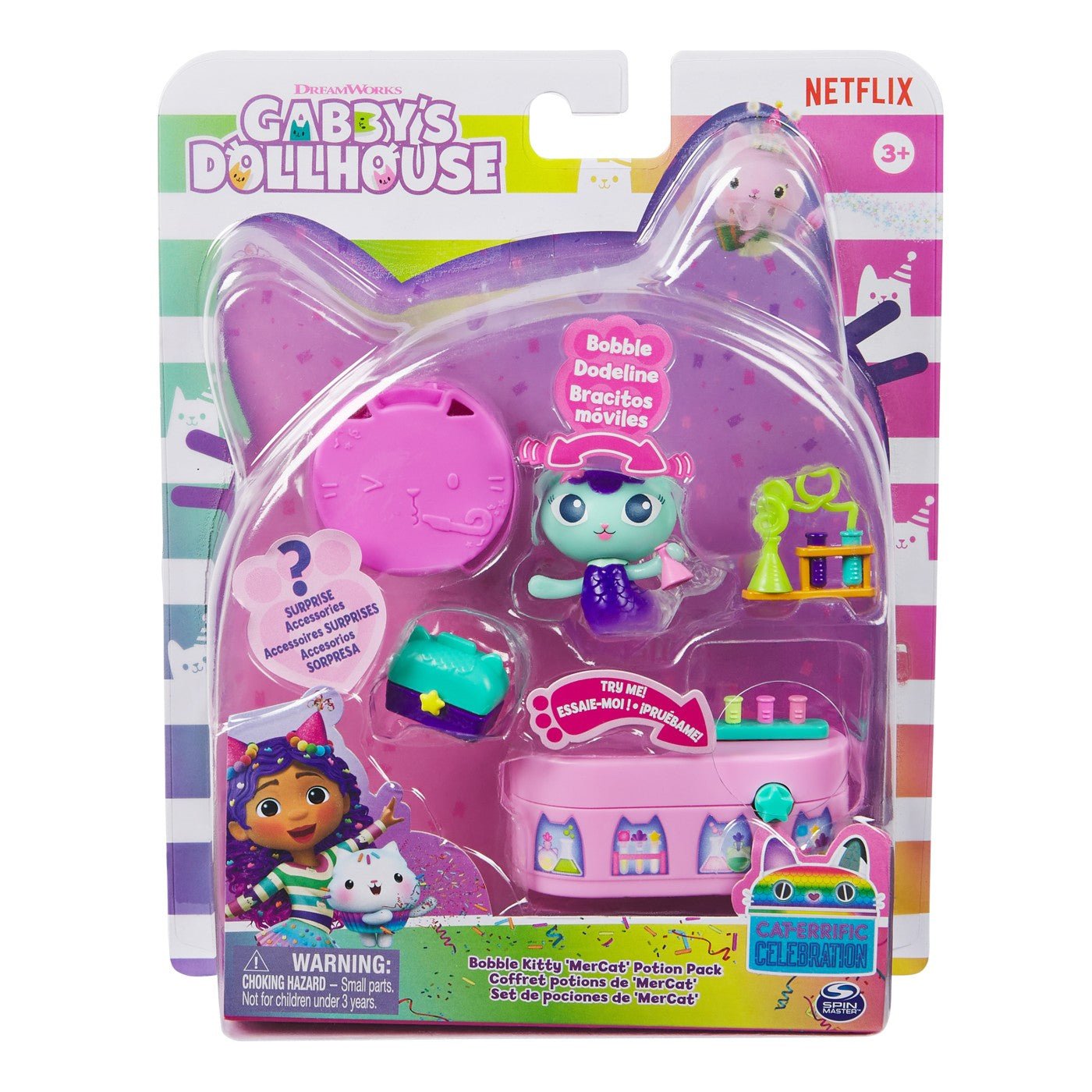 Gabbys Dollhouse Bobble Kitty Mercat si camera potiunilor - Publisol.ro