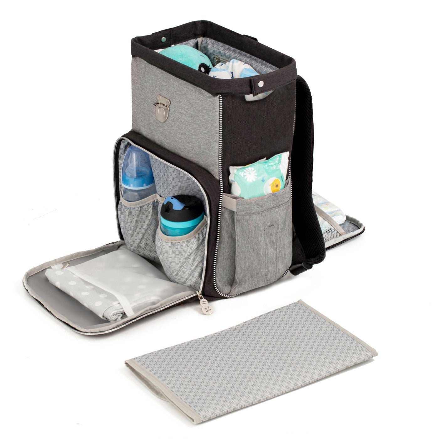 Geanta multifunctionala mamici Kinderkraft molly, black - Publisol.ro