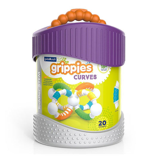 Grippies Curves, set magnetic senzorial, 20 piese, Guidecraft - Publisol.ro