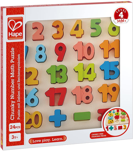Hape puzzle matematica chunky, Hape - Publisol.ro