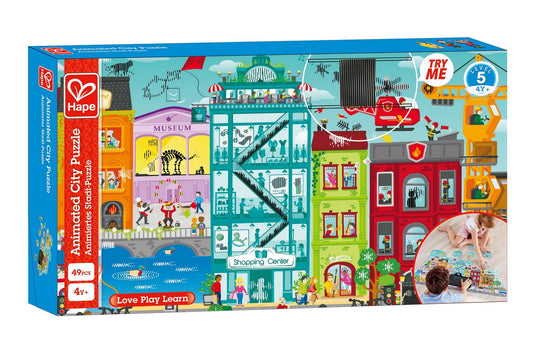 Hape puzzle orasul animat, Hape - Publisol.ro