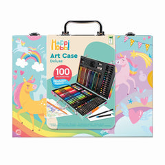 Happi hobbi art case set de desen deluxe cu 100 de accesorii unicorn - Publisol.ro