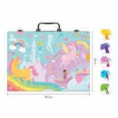 Happi hobbi art case set de desen deluxe cu 100 de accesorii unicorn - Publisol.ro