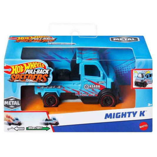 Hot wheels masinuta metalica cu sistem pull back mighty k scara 1:43, Mattel - Publisol.ro