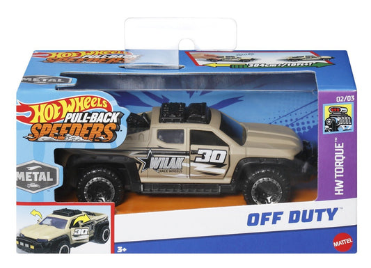 Hot wheels masinuta metalica cu sistem pull back off duty scara 1:43, Mattel - Publisol.ro