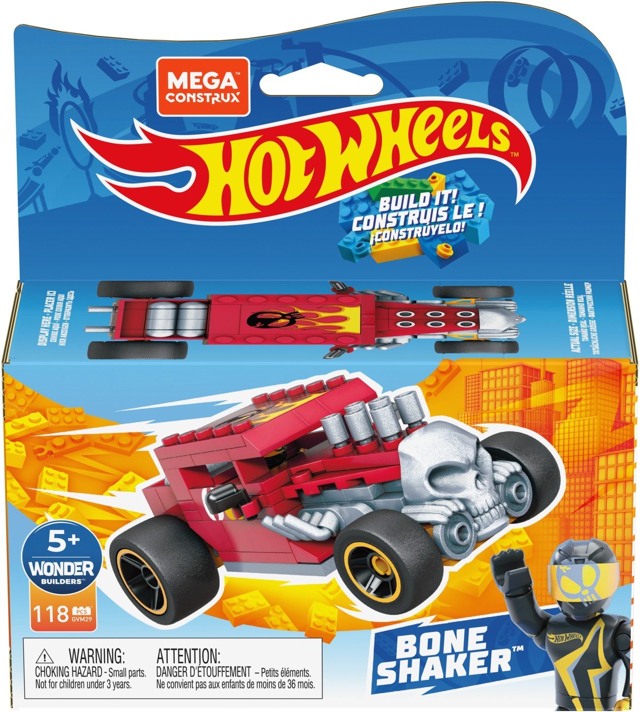 Hot Wheels mega masinuta construibila Bone Shaker - Publisol.ro