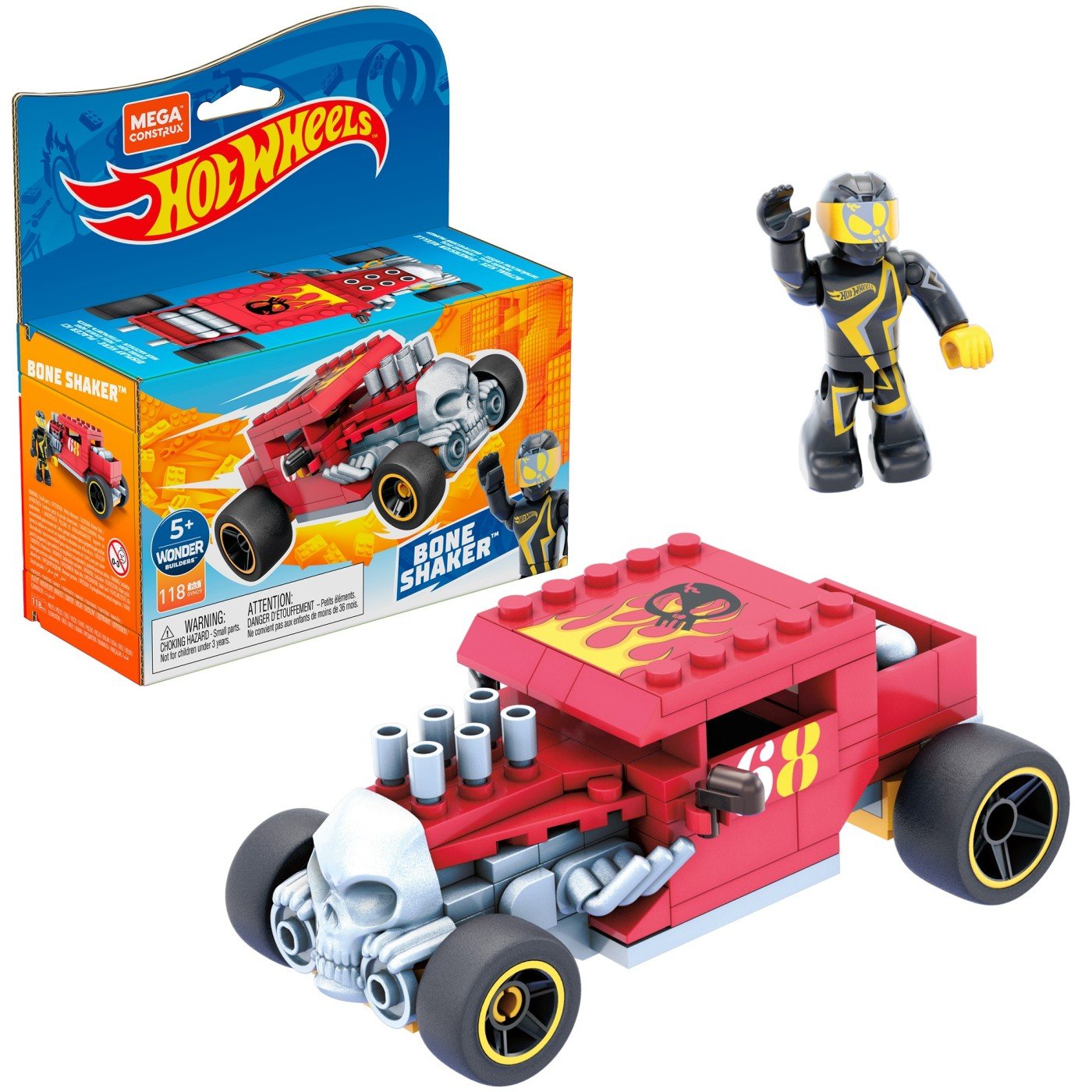 Hot Wheels mega masinuta construibila Bone Shaker - Publisol.ro