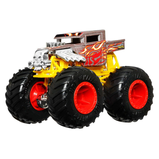 Hot wheels monster truck camion bone shaker cu culori schimbatoare scara 1:64, Mattel - Publisol.ro