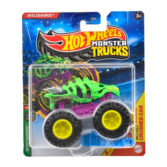 Hot wheels monster truck masinuta skelesaurus scara 1:64, Mattel - Publisol.ro