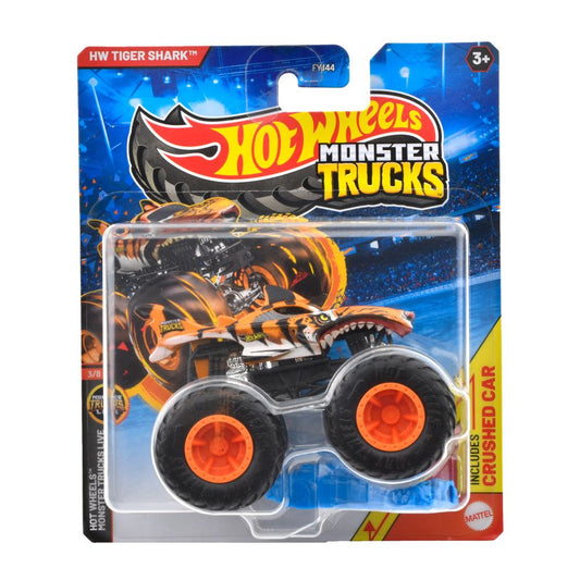 Hot wheels monster truck masinuta tiger shark scara 1:64, Mattel - Publisol.ro
