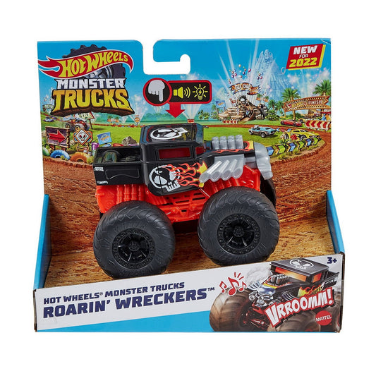 Hot wheels monster truck roarin wreckers bone shaker cu functii si sunete scara 1:43, Mattel - Publisol.ro